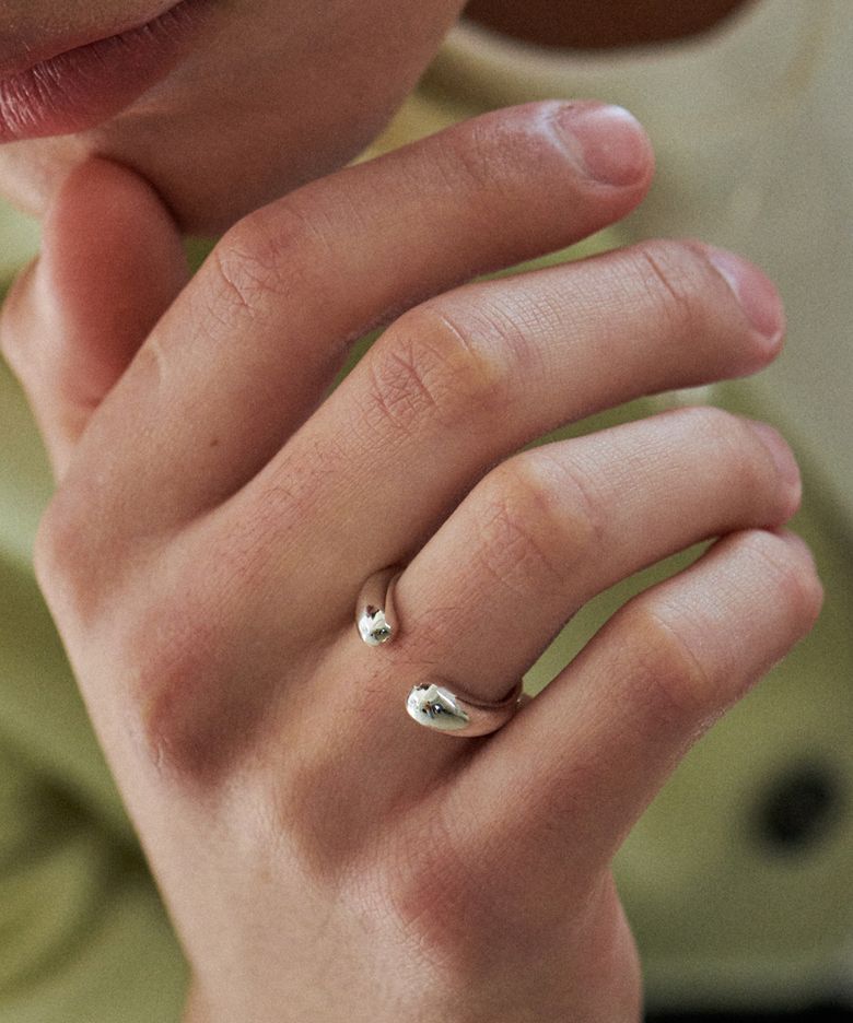[MENS][925 silver] Cinq.silver.176 / epais ouvert ring