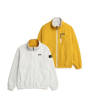 N224UFJ730 하이넥 마이크로 플리스 배색 리버시블 집업 OATMEAL