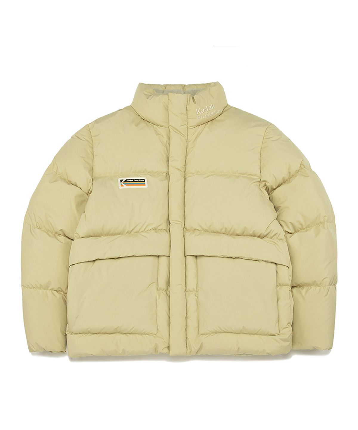 코닥(KODAK) 레인보우 패치 덕다운 자켓 OLIVE