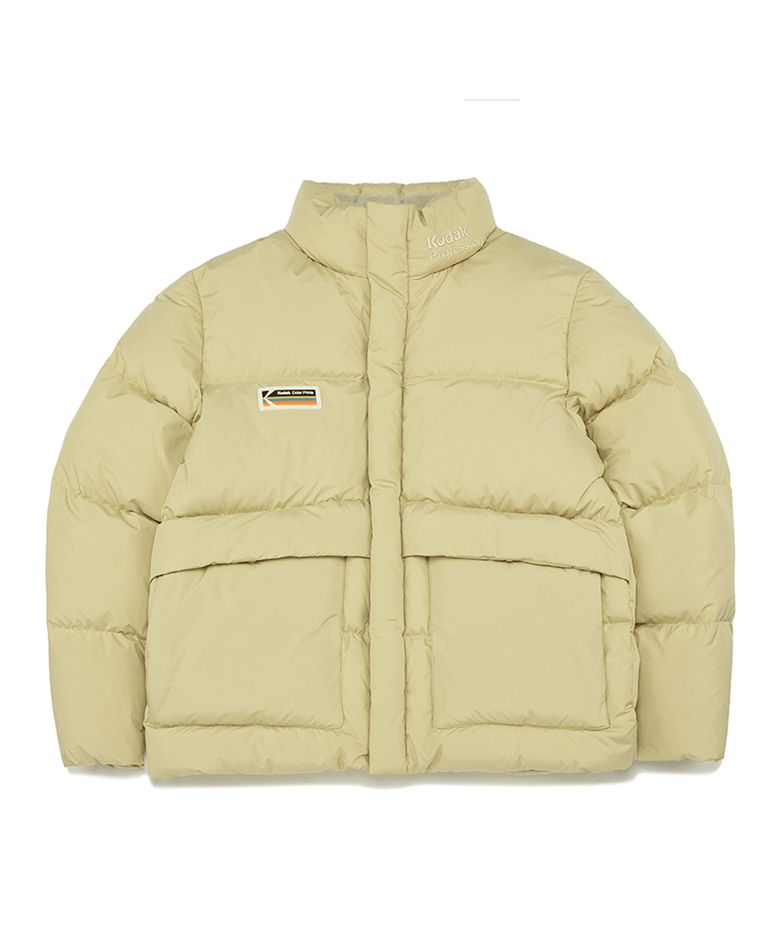 레인보우 패치 덕다운 자켓 OLIVE