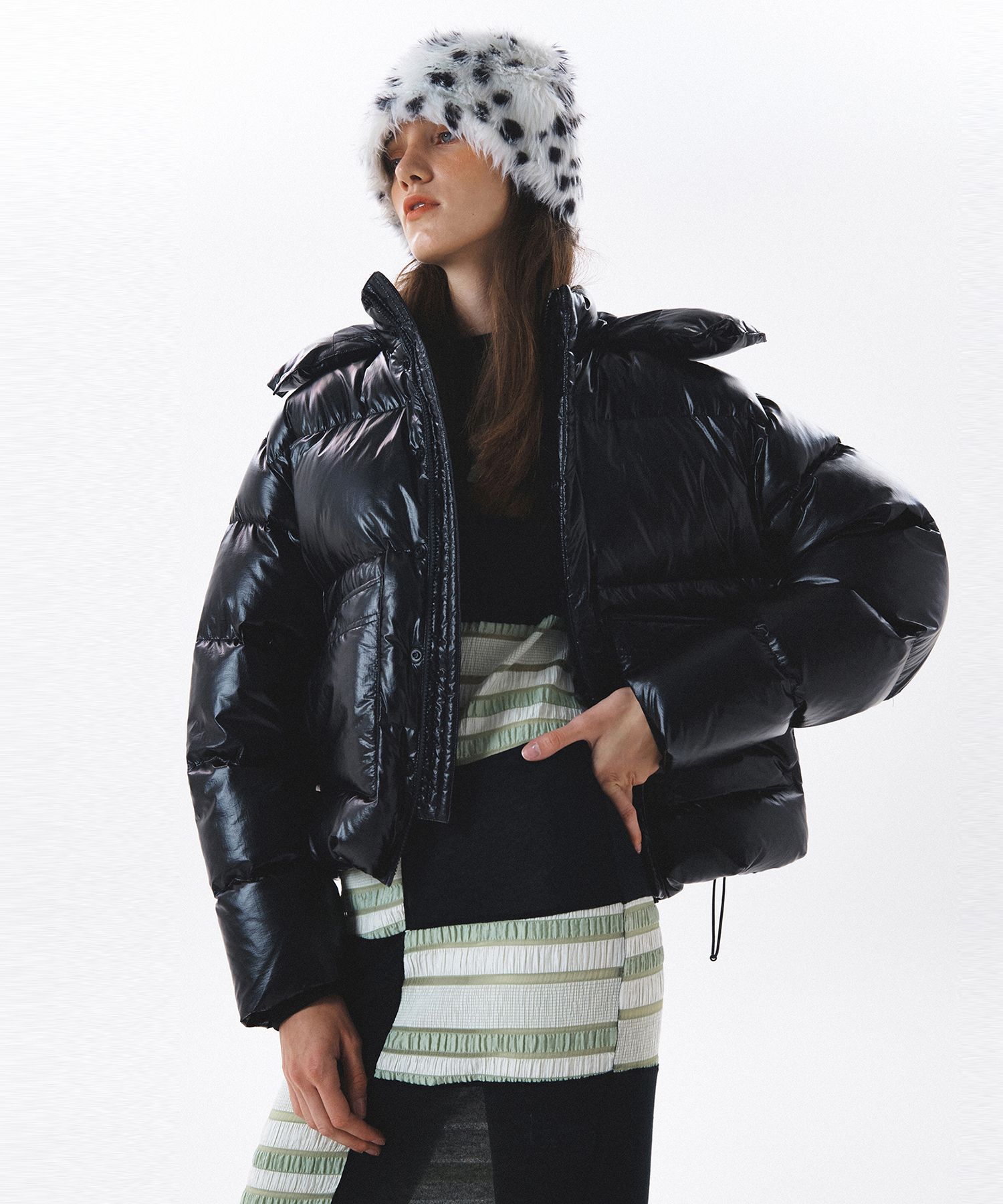 Current☆HOOD SHORT PUFFER JACKET MUSINSA | CURRENT HOOD SHORT PUFFER JACKET [BLACK]