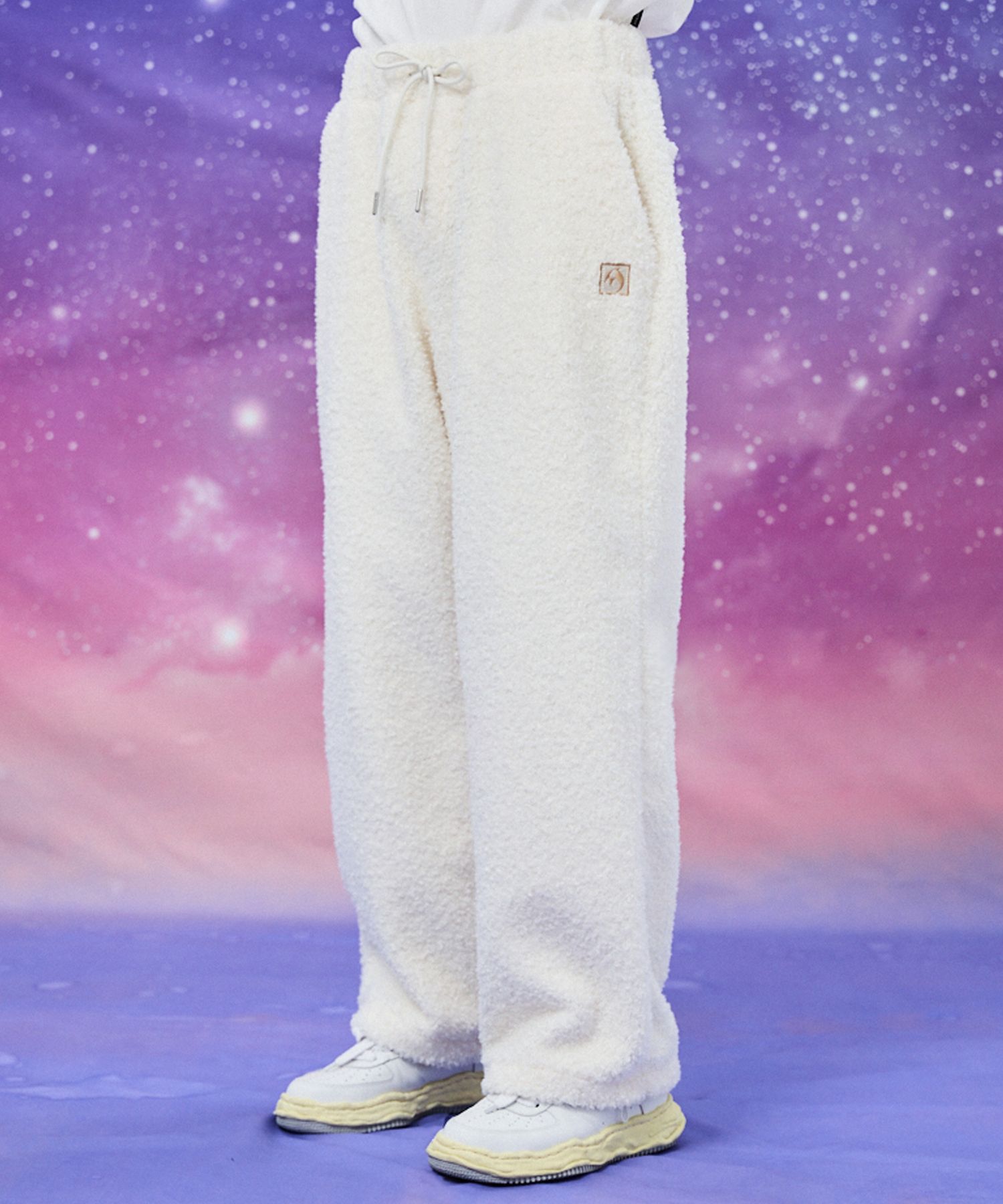 ★Wai Kei★ Wide Buckle String Banding Pants Ivory YK22FWPT0 MUSINSA | WAI KEI Wide Boucle String Elasticated waist Pants