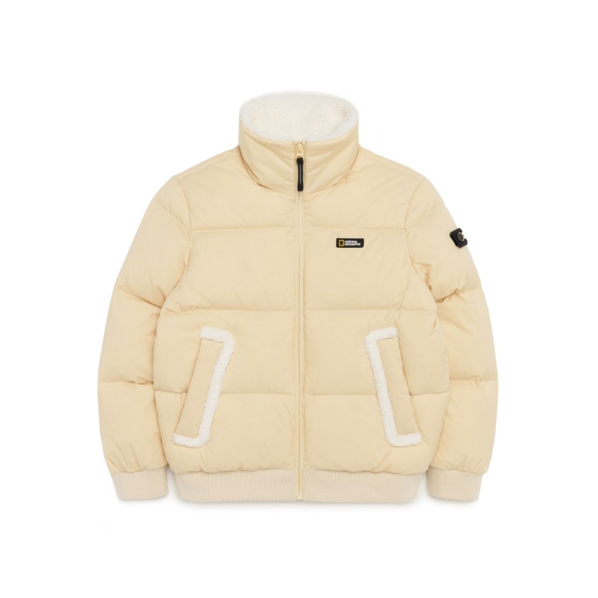 내셔널지오그래픽 키즈(NATIONAL GEOGRAPHIC KIDS) 내셔널지오그래픽 K224GDW820 키즈 여아 숏 다운 점퍼 BUTTER