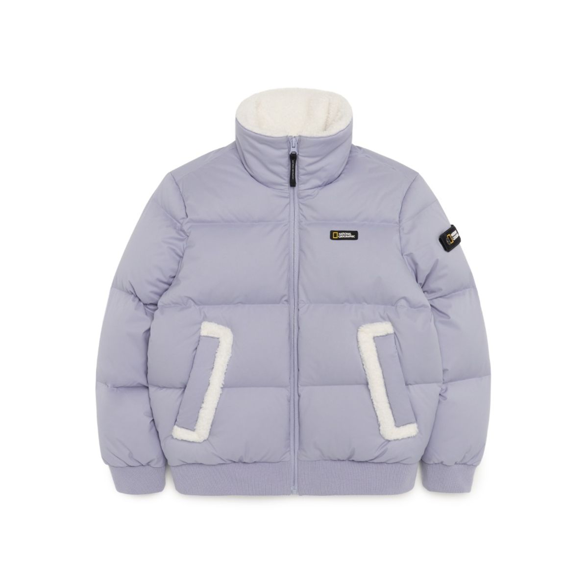 내셔널지오그래픽 키즈(NATIONAL GEOGRAPHIC KIDS) 내셔널지오그래픽 K224GDW820 키즈 여아 숏 다운 점퍼 GREYISH BLUE
