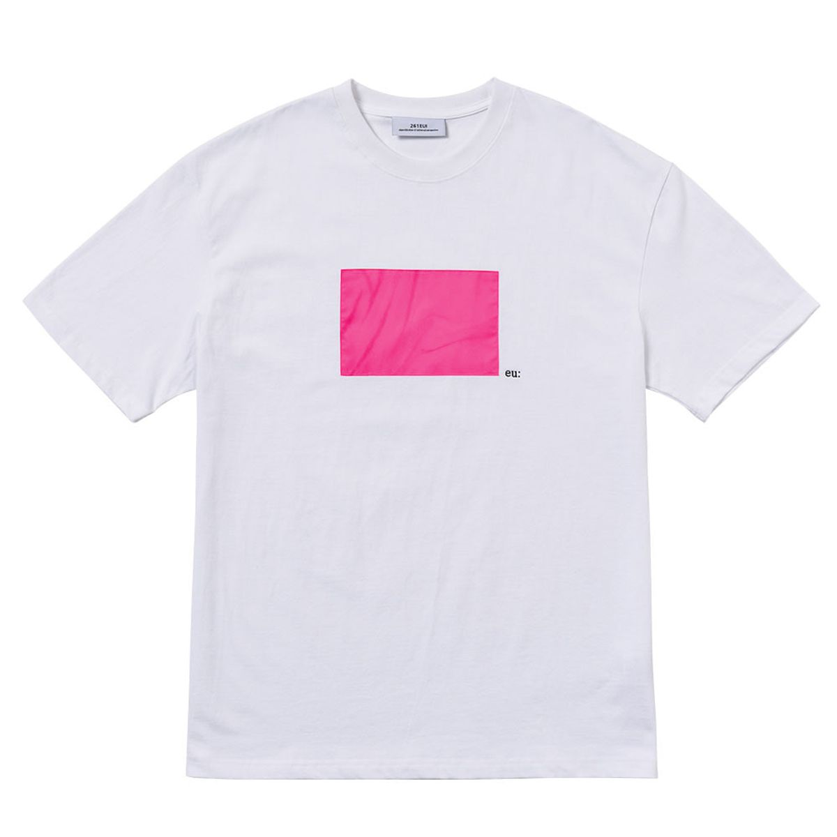 261이유아이(261EUI) SIGNATURE WRINKLE T-SHIRT WHITE MAGENTA