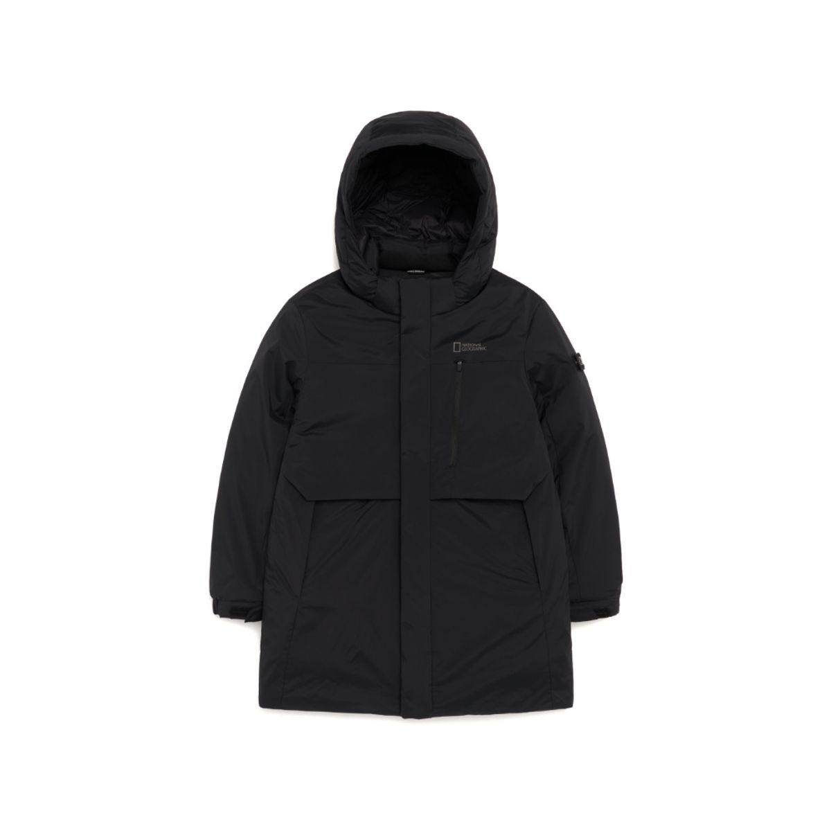 내셔널지오그래픽 키즈(NATIONAL GEOGRAPHIC KIDS) K224UDW830 롱 기장 씬 다운 점퍼 CARBON BLACK