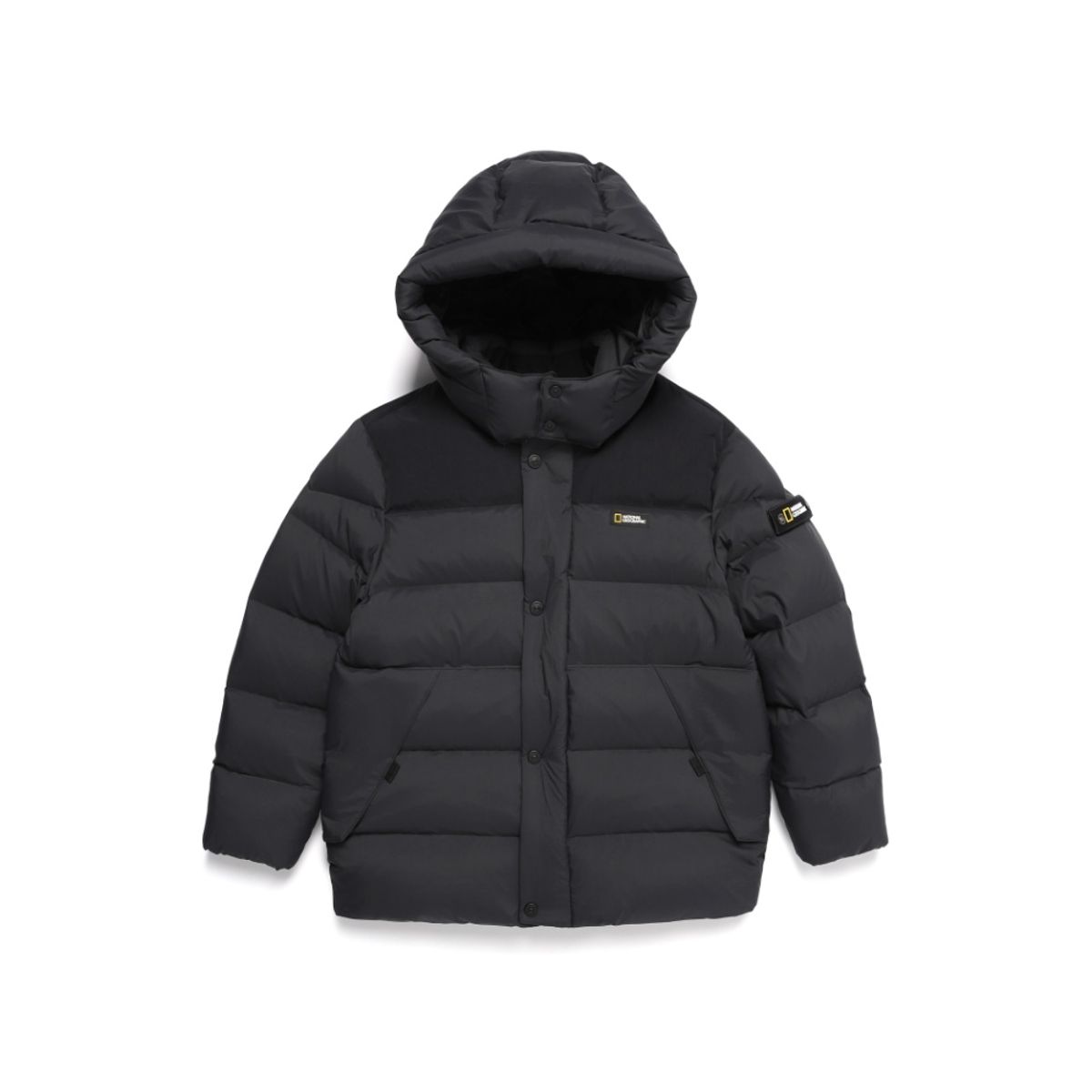 내셔널지오그래픽 키즈(NATIONAL GEOGRAPHIC KIDS) K224UDW940 키즈 AIR BREATH 숏 다운 점퍼 CARBON BLACK