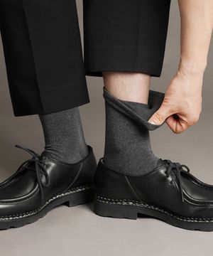 [8팩] 무압박 밴드 남자 무지 중목 양말