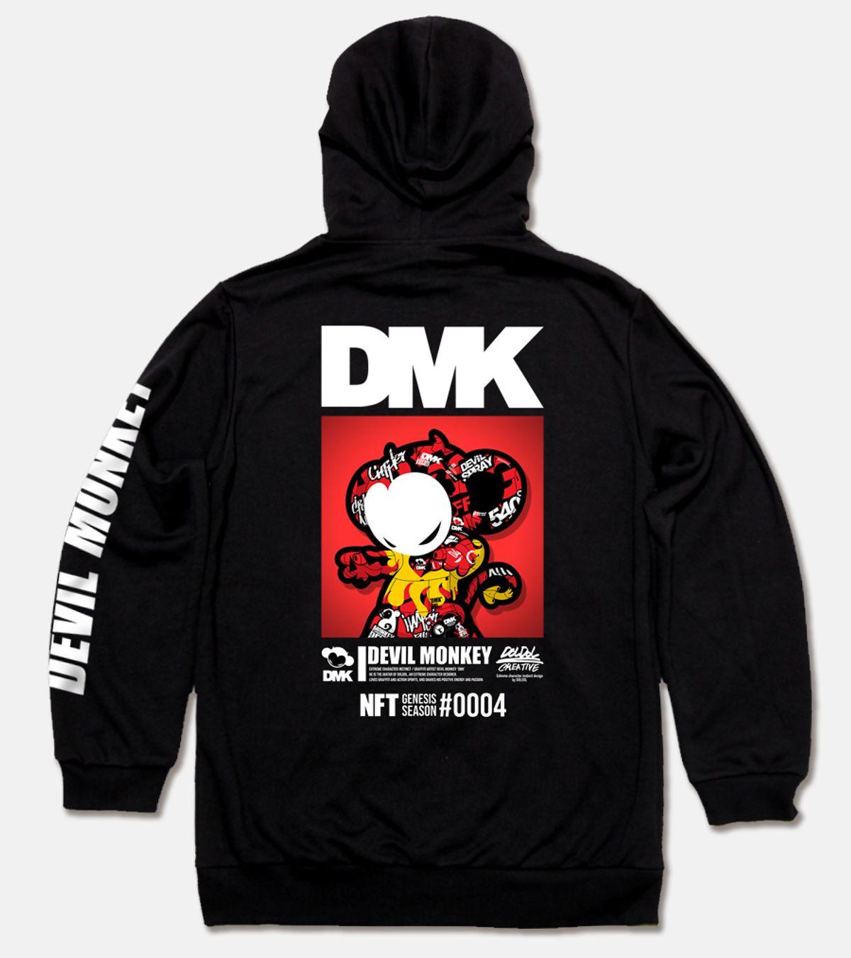 돌돌(DOLDOL) DMK_HOODY_140 그래피티 아티스트 데빌몽키 DMK NFT캐릭터 후드티 후디 후드