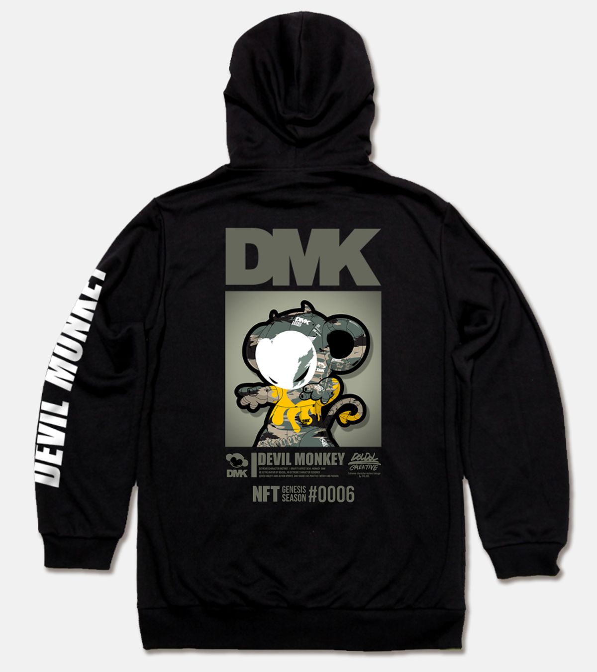 돌돌(DOLDOL) DMK_HOODY_142 그래피티 아티스트 데빌몽키 DMK NFT캐릭터 후드티 후디 후드