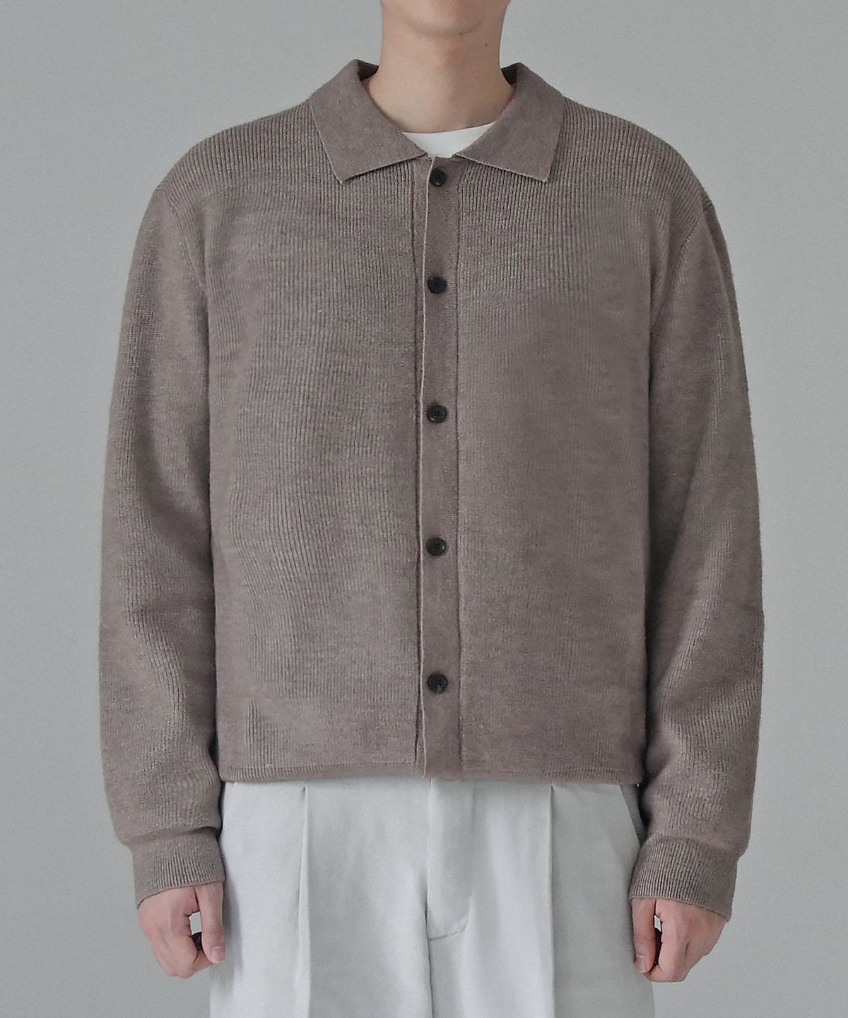 베리베인(VERYVAIN) CASHLIKE COLLAR CARDIGAN (BROWN)