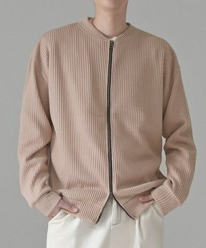2WAY ZIP CARDIGAN (BEIGE)
