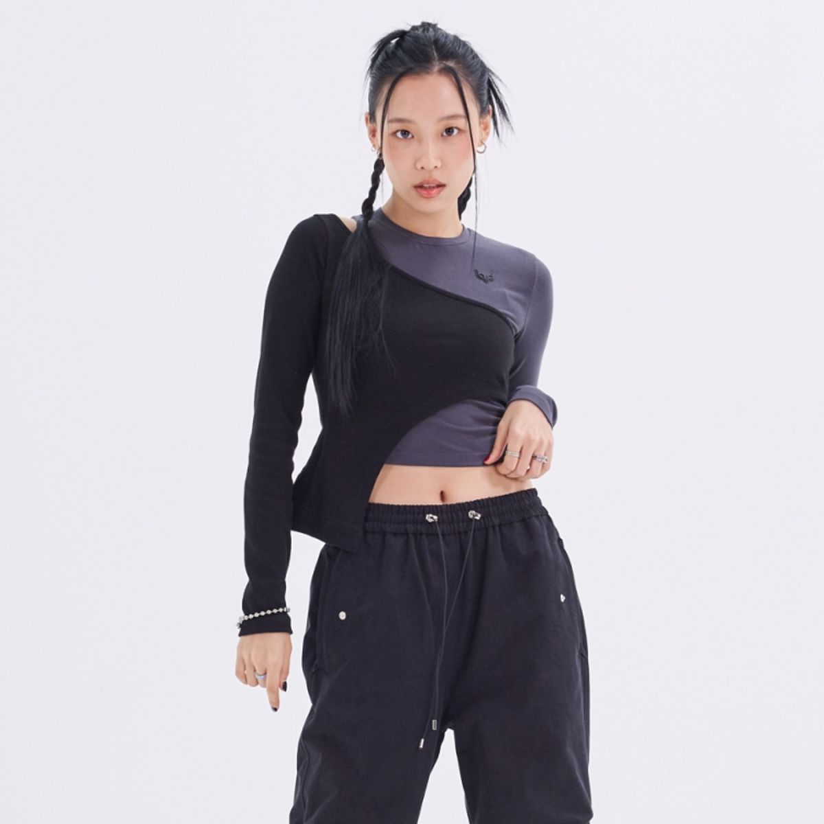 라라폭스(LALAFOX) RIPPED CUT OUT T-SHIRT BN4CL001