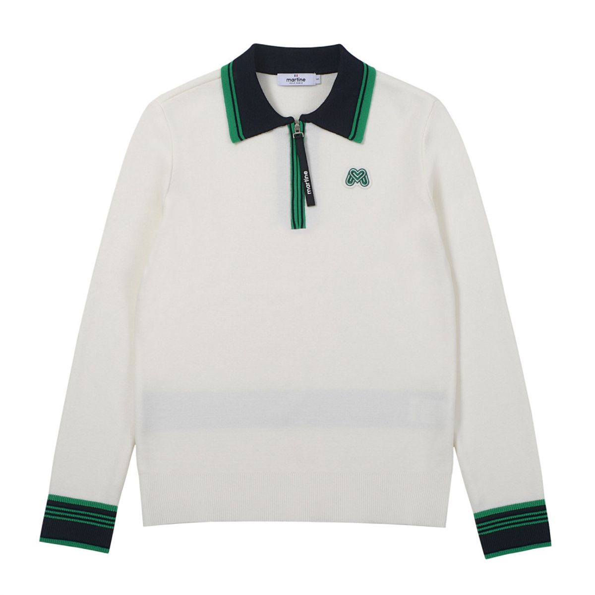 마틴골프(MARTINE GOLF) Tip Color Point Half Zip-up Sweater_Navy