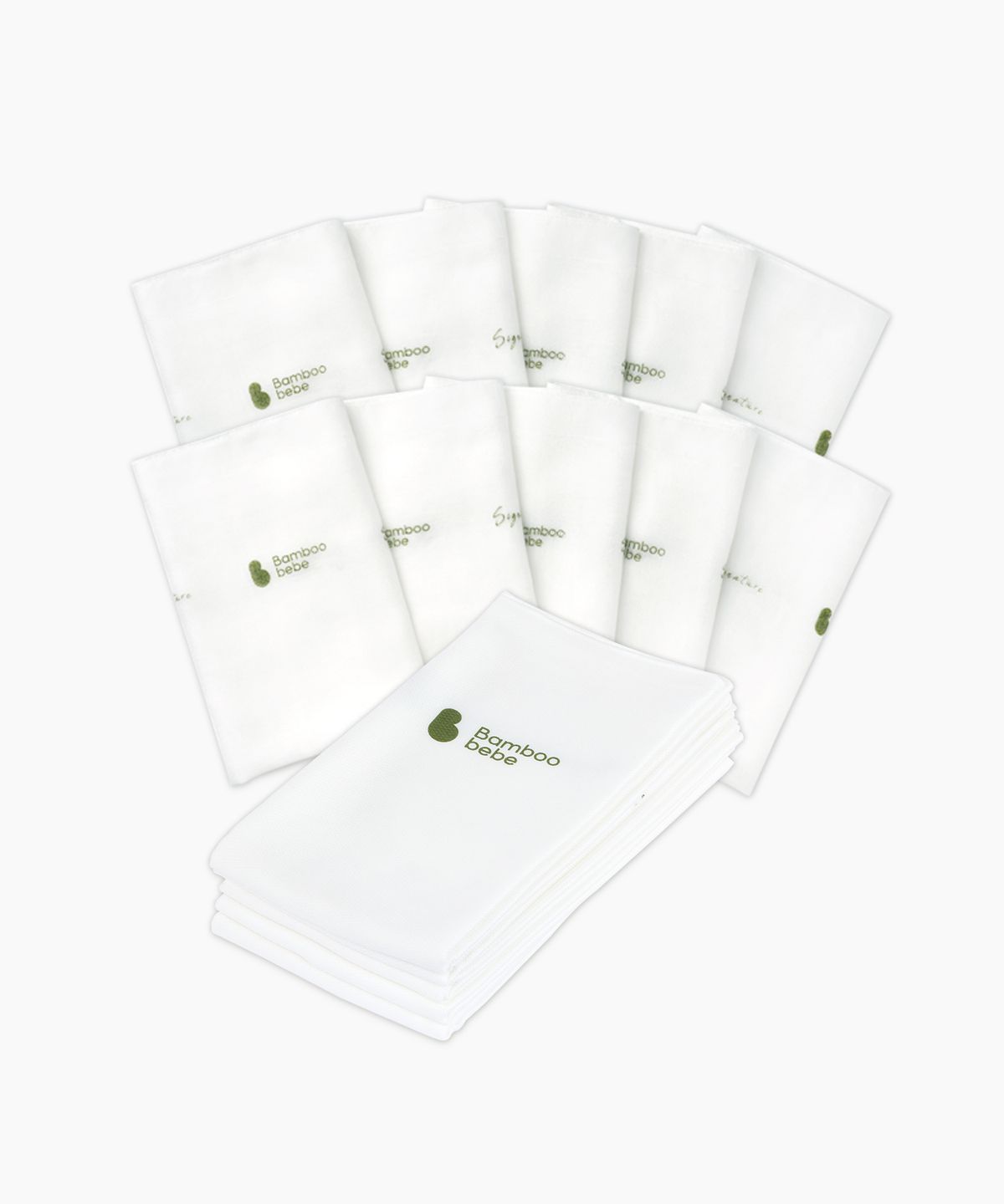 밤부베베(BAMBOOBEBE) 시그니처 입소문 세트(베이직) (거즈 퓨어 10p + 사각기저귀 퓨어 5p)