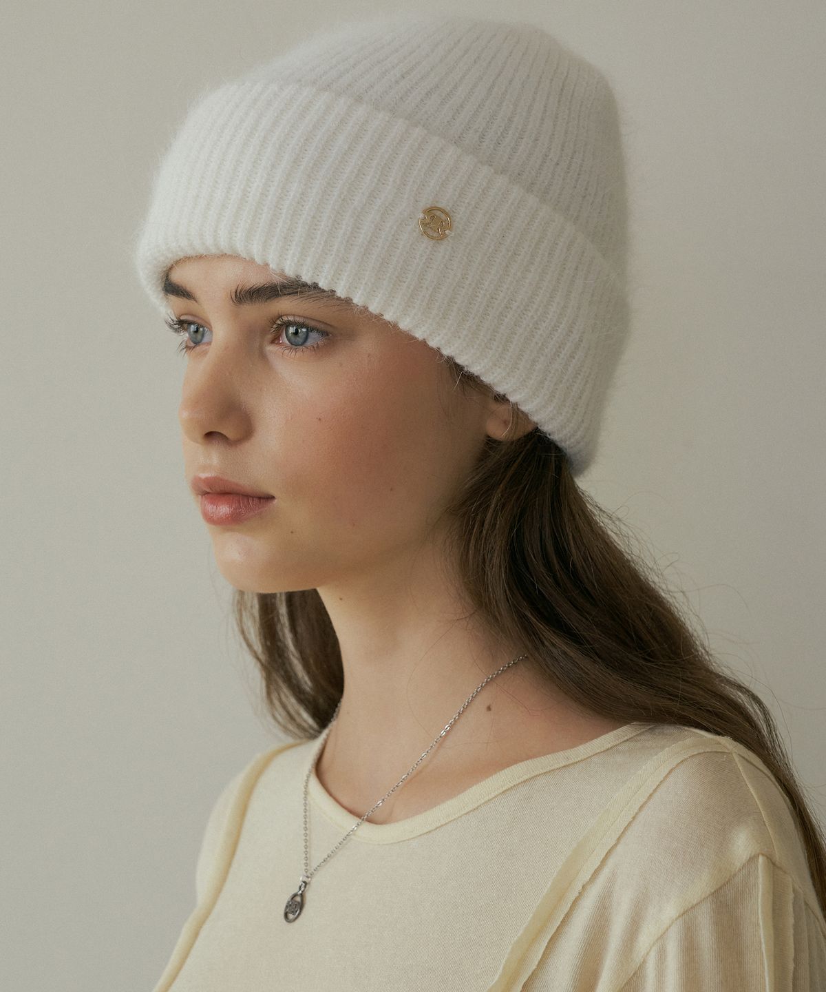 리올그(REORG) DRO LOGO JELLY BEANIE WHITE