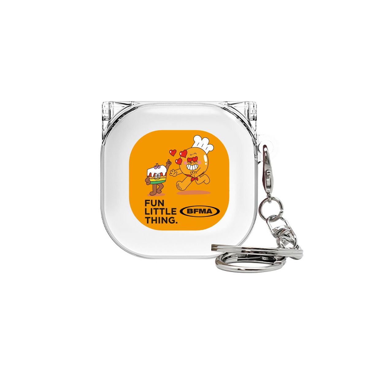 벌룬프렌즈(BALLOON FRIENDS) 갤럭시 버즈라이브 클리어 케이스 케이키와 렌지