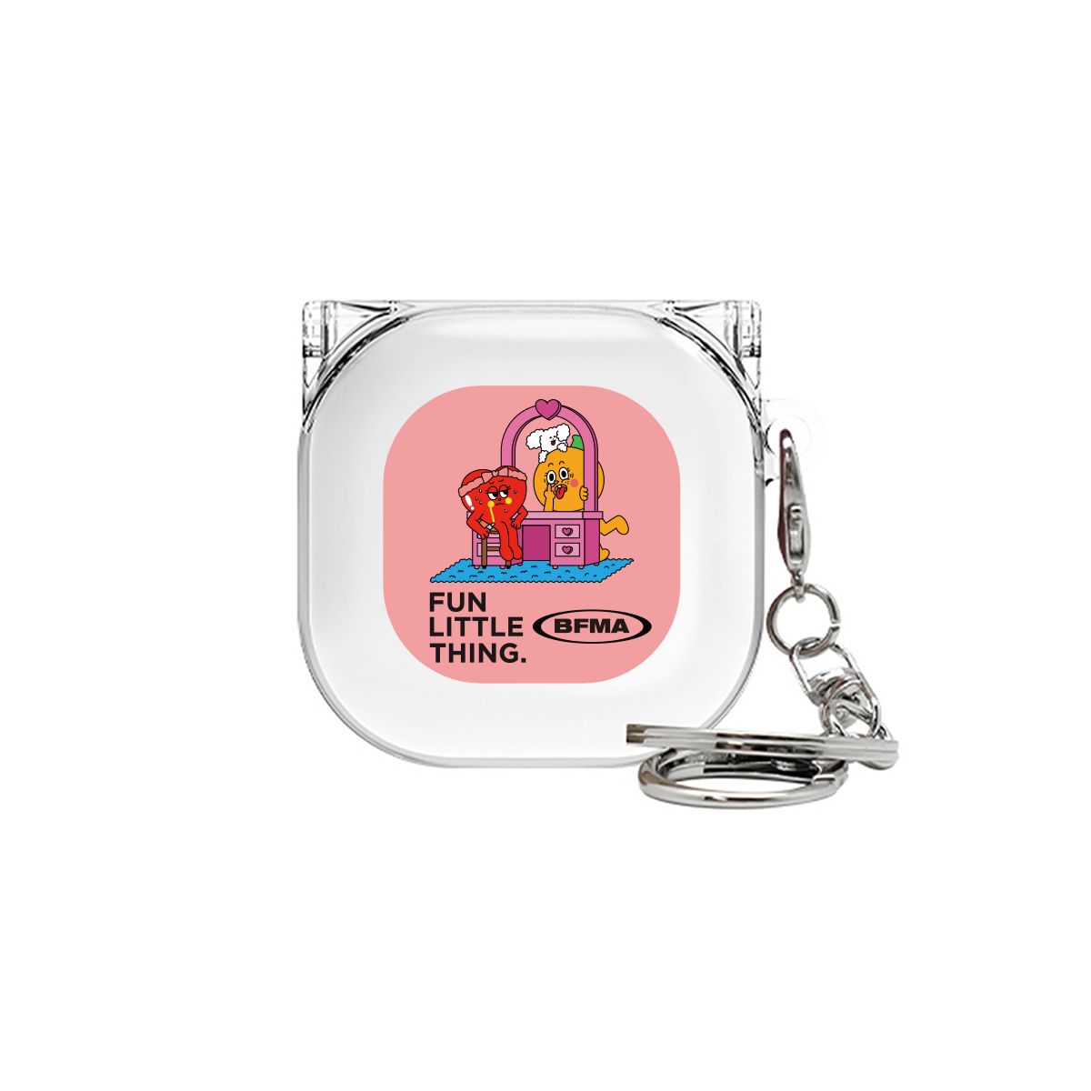 벌룬프렌즈(BALLOON FRIENDS) 갤럭시 버즈라이브 클리어 케이스 에드와 렌지