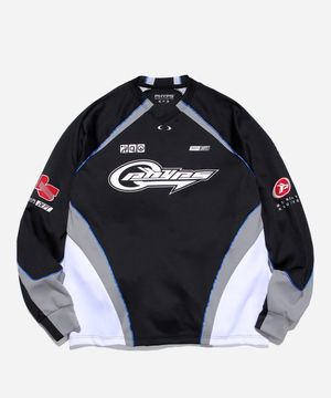 매쉬 모터사이클 래글런 롱슬리브_블랙