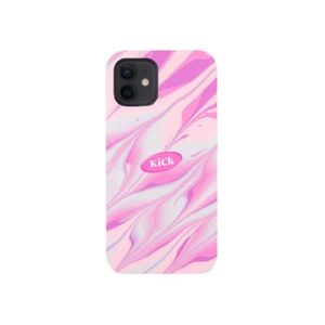 Wide pink marble hard case