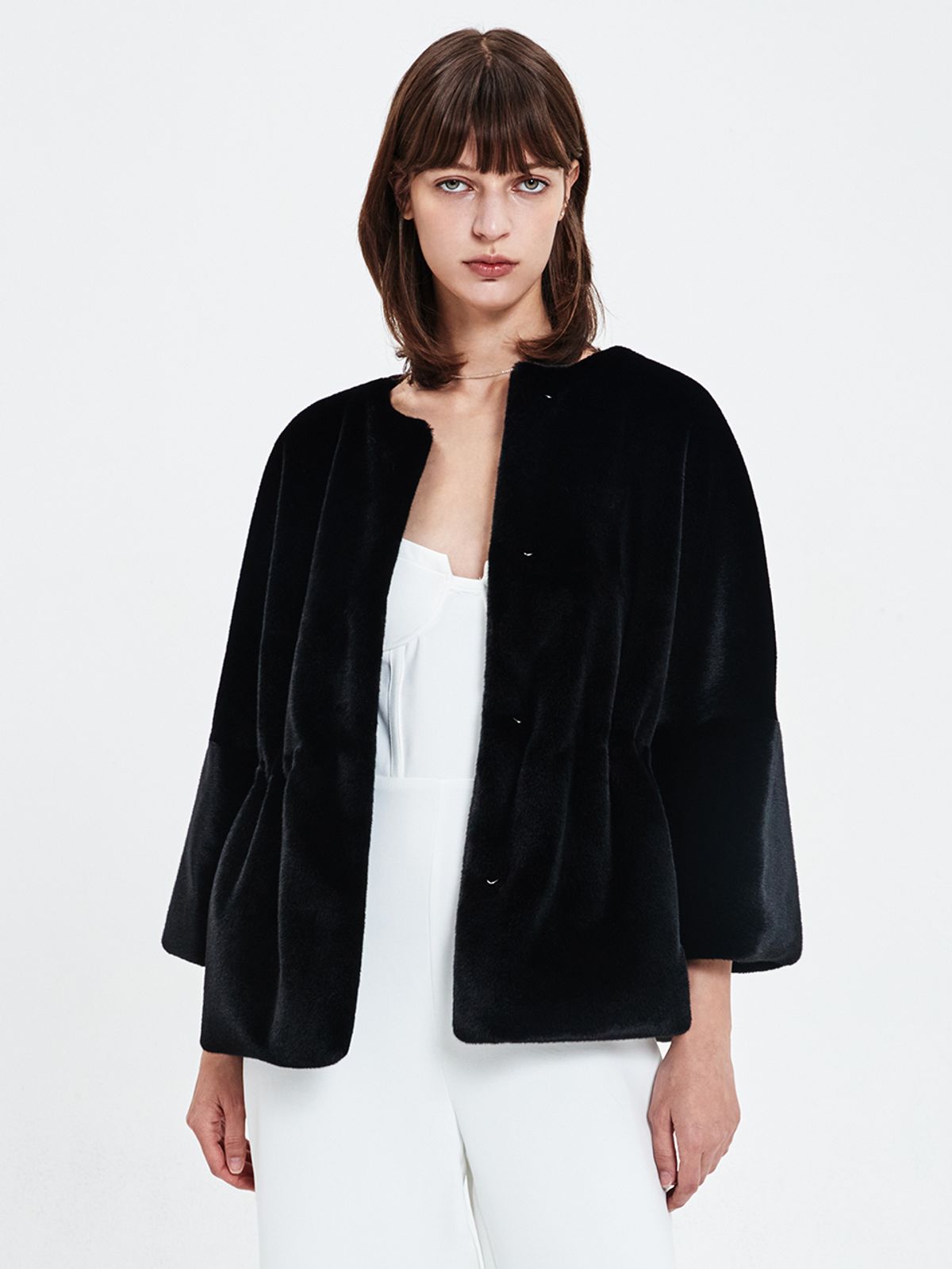 해브레스(HAVELESS) COLETTE FUR JACKET BLACK
