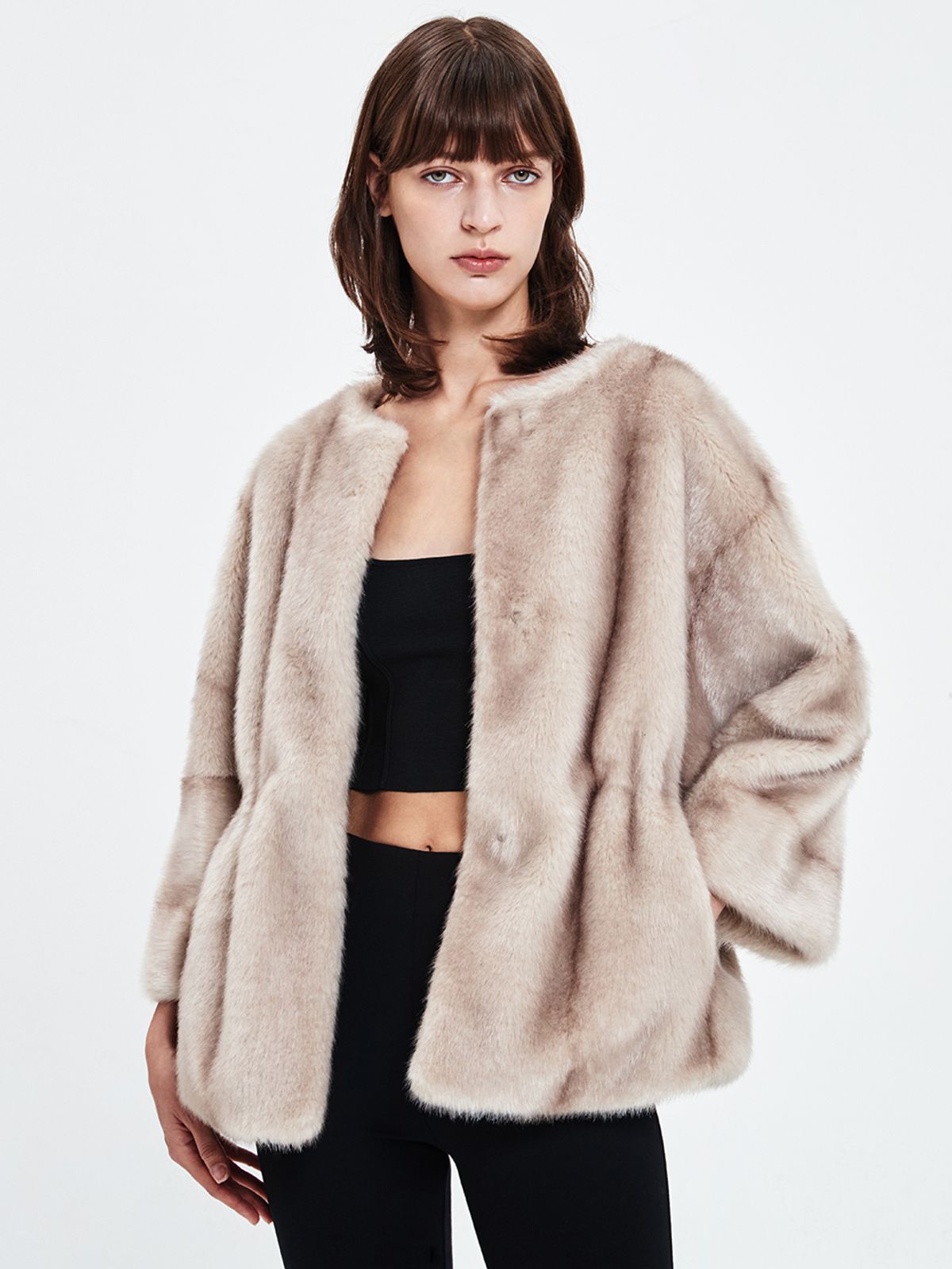 해브레스(HAVELESS) COLETTE FUR JACKET BEIGE