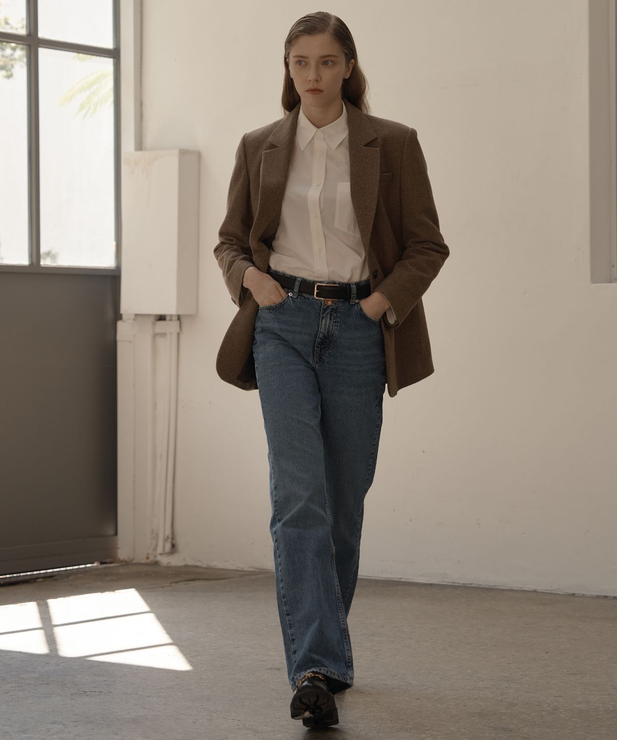 일로일(ILOIL) classic wool jacket - beige