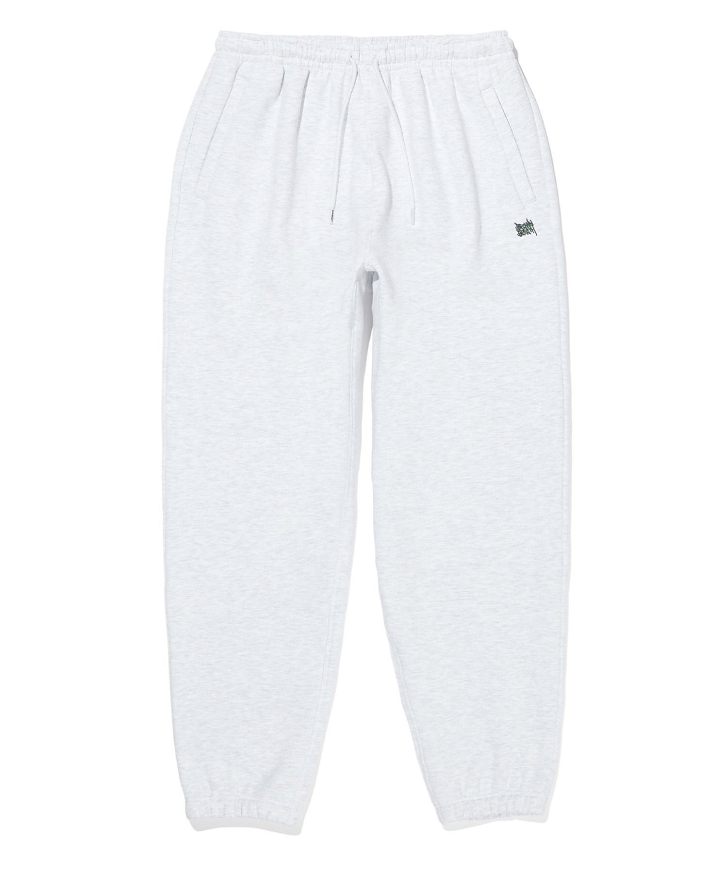 ★BROWNBREATH★ BB TAG WIDE FIT SWEAT PANTS ASH BB TAG WIDE FIT SWEAT PANTS - ASH - Brownbreath Online Store