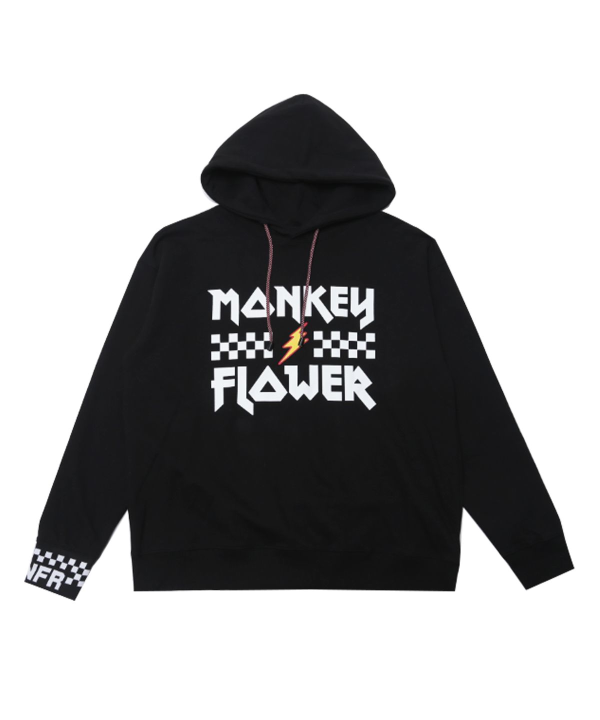몽키플라워(Monkey Flower) 공용 헤리티지 변형 로고 기모후드티셔츠/MW2WHD08U BLACK