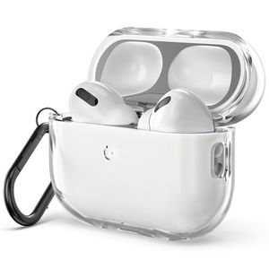 에어팟·프로·4·3·2·1·세대 철가루 방지 스티커+무변색 TPU 투명 케이스+카라비너 키링