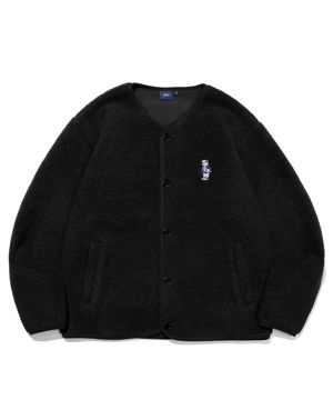 엠브로이더리 댄 카라리스 보아 플리스 자켓_블랙