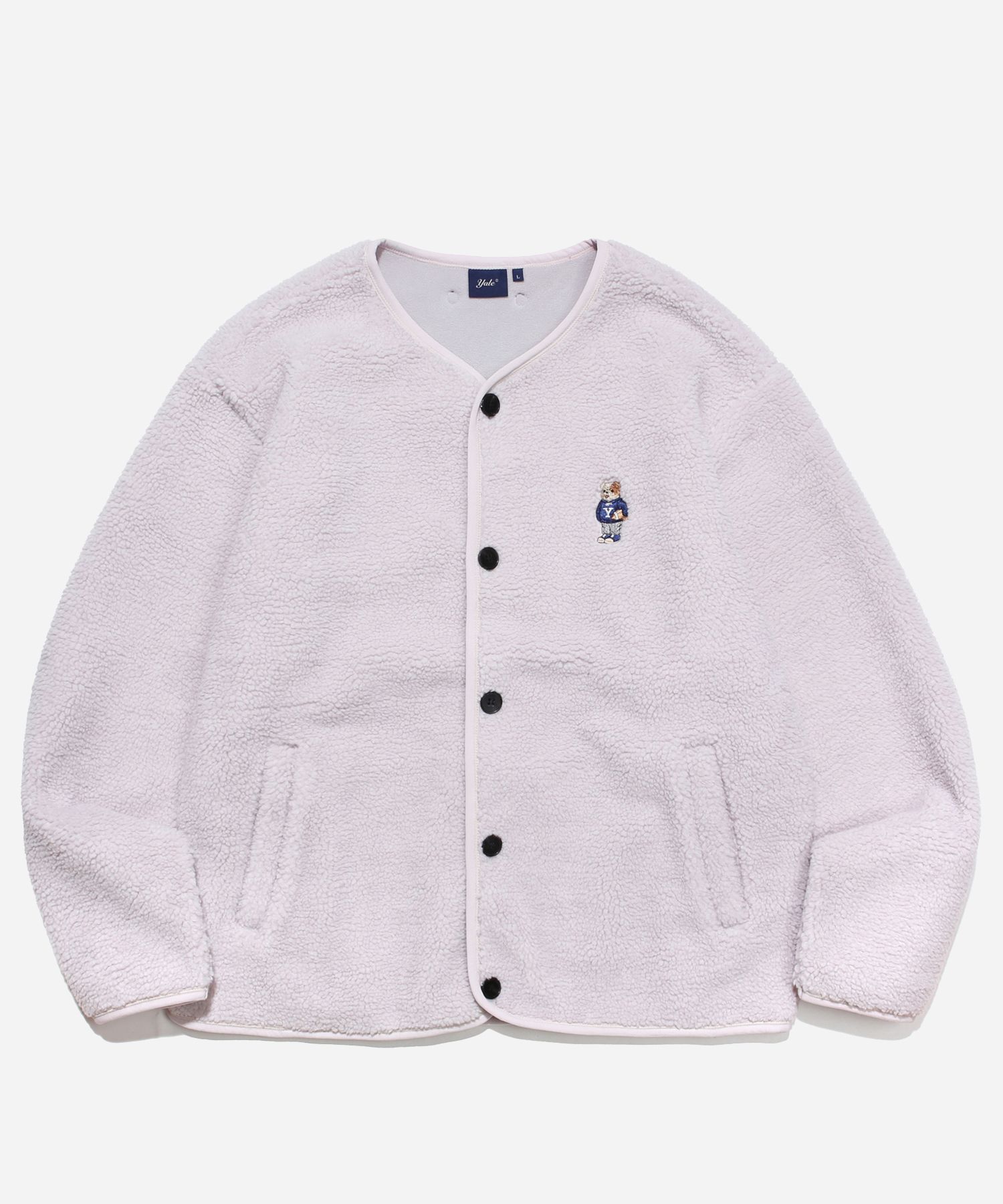 フリースジャケット YALE Embroidery Dan Collarless Boa Fleece Jacket Ivory YD09J MUSINSA | YALE EMBROIDERY DAN NO COLLOR BOA FLEECE JACKET