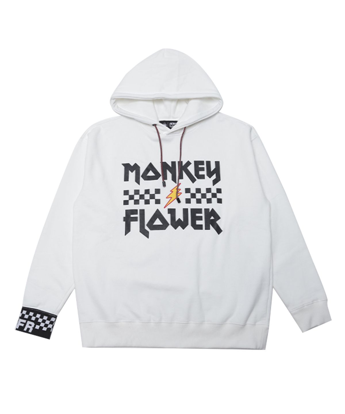 몽키플라워(Monkey Flower) 공용 헤리티지 변형 로고 기모후드티셔츠/MW2WHD08U WHITE