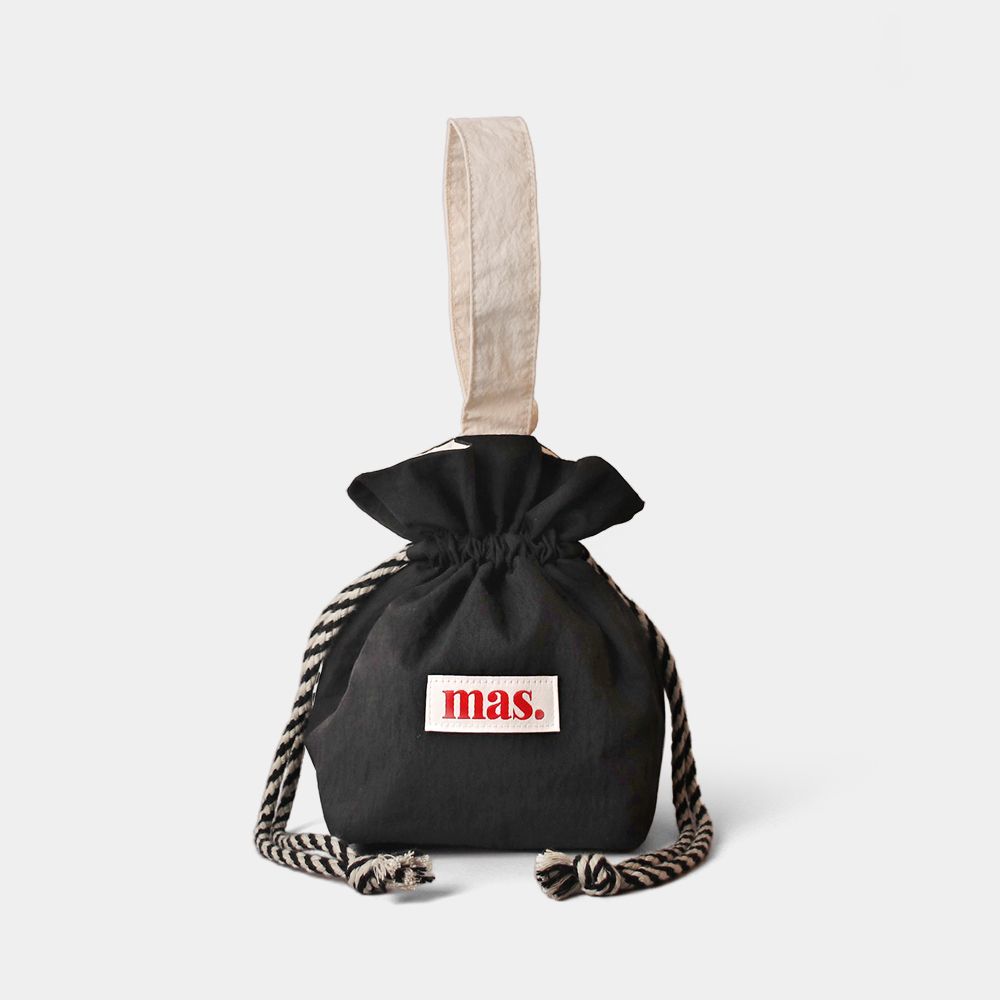 【masmarulez】 Solid string bag R4839 MUSINSA | MASMARULEZ Solid string bag _ Black