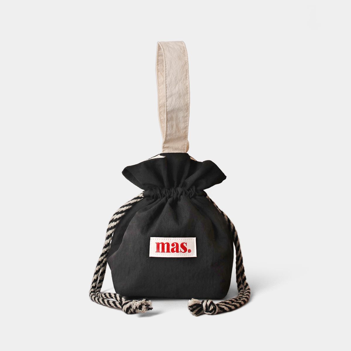 마스마룰즈(MASMARULEZ) Handle string bag_Solid _ Black