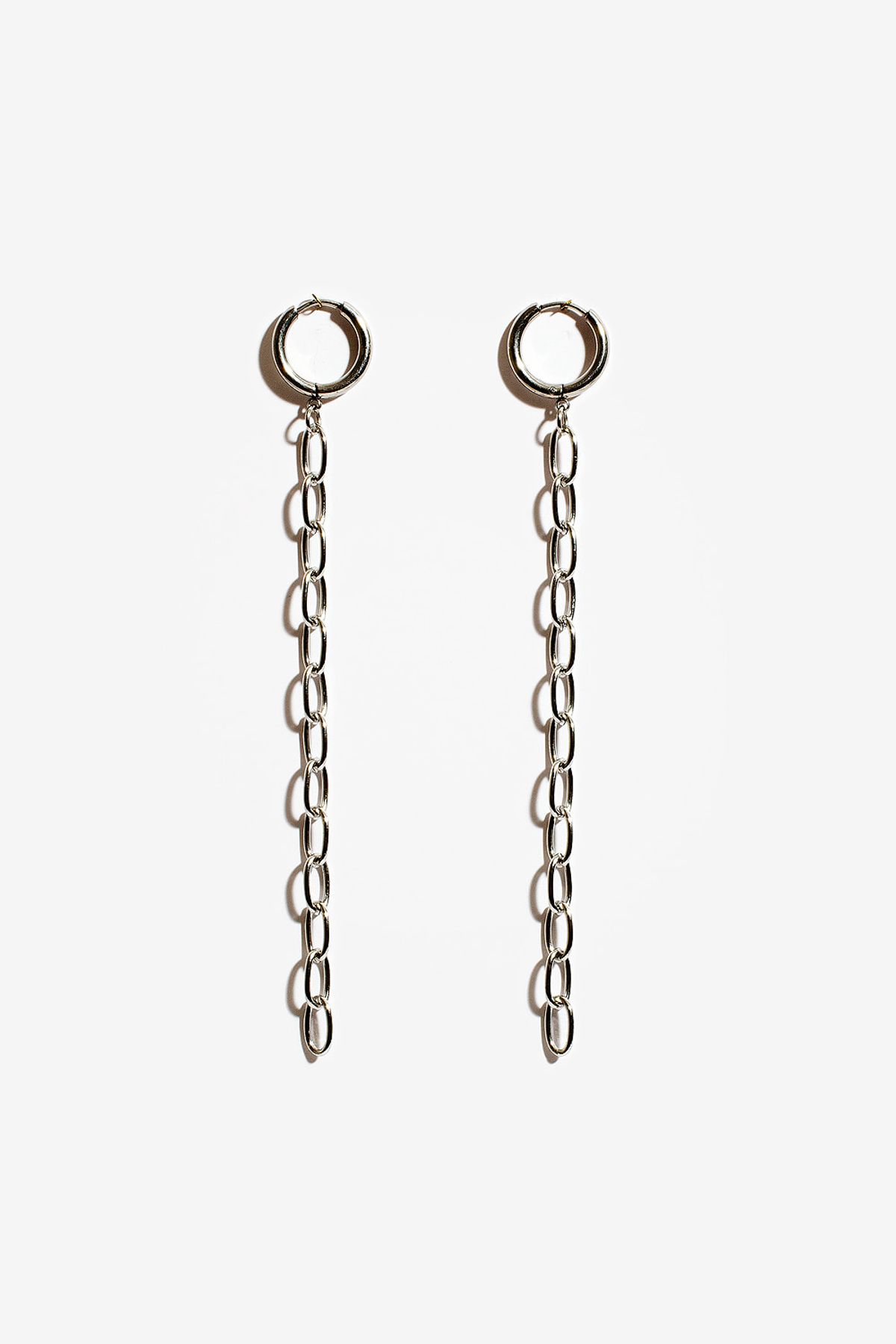 모드곤(MODGONE) 롱 볼드체인 링 귀걸이 Long Bold Chain Ring Earrings