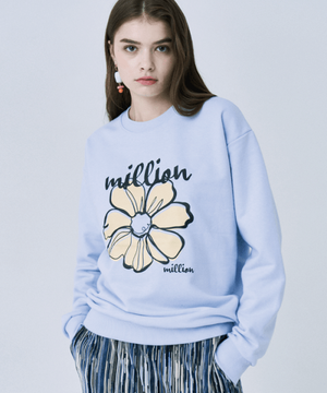 MILLION FLOWER SWEATSHIRT_BLUE