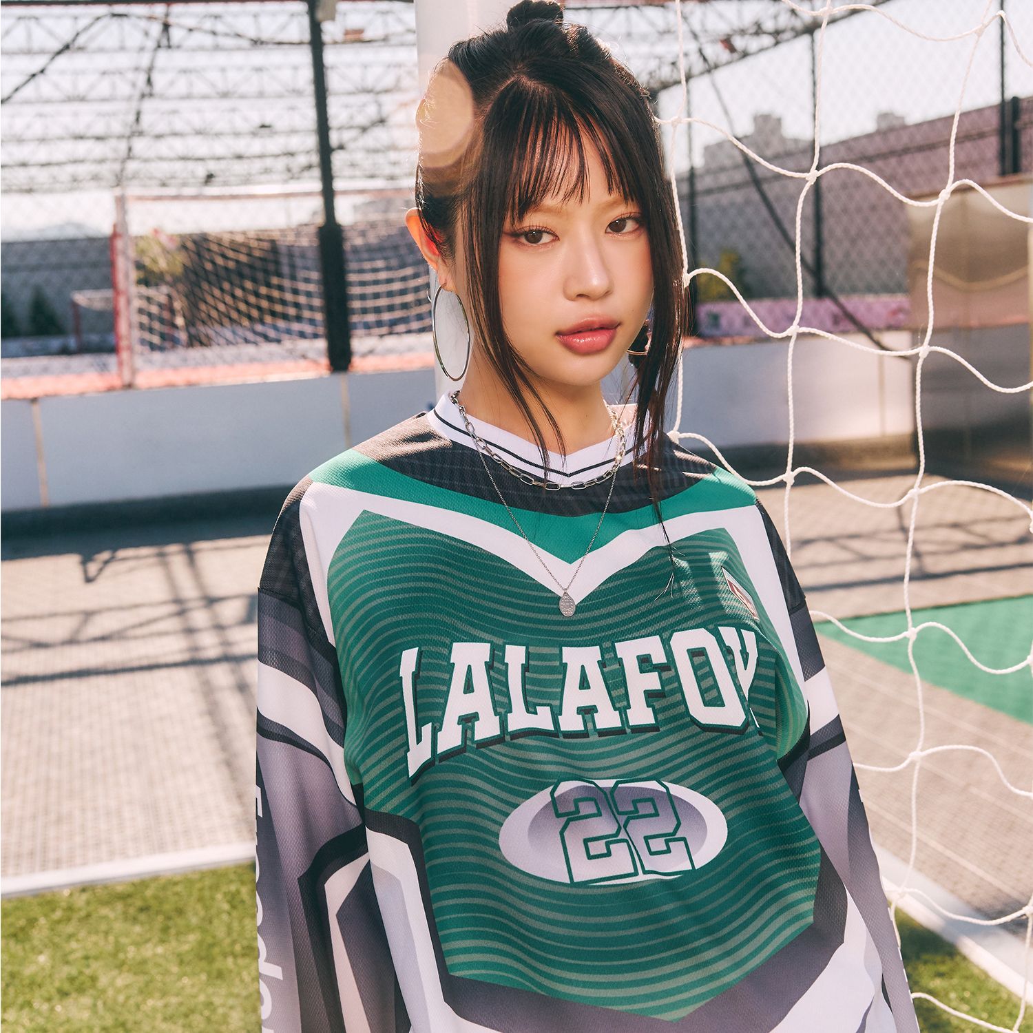 Tシャツ・カットソー [LALAFOX] CHERRY OVERSIZED T-SHIRT (2 COLOR) Era 8 Oversized Tee Cherry Cream | White Fox Boutique US
