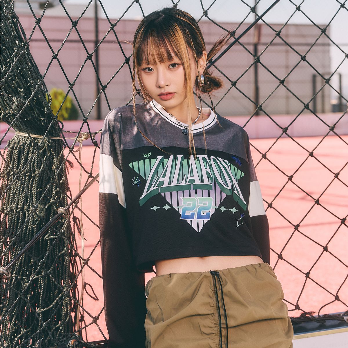 라라폭스(LALAFOX) LALA SPORTY JERSEY T-SHIRT BN4CL010