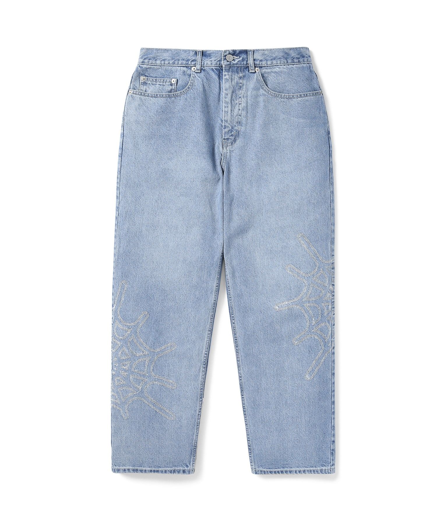 MUSINSA | thisisneverthat Web Embroidery Jeans Light Blue