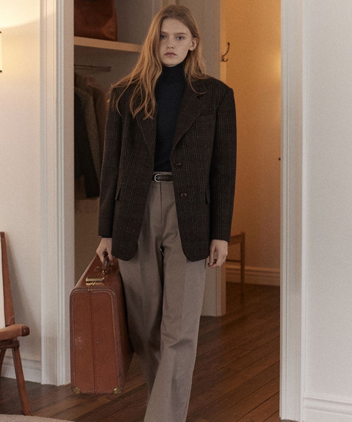 논로컬(NONLOCAL) Comfort Two-Tuck Pants - Cocoa