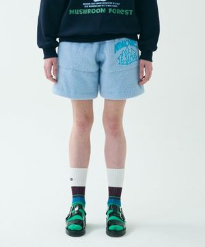 MIMI FOREST PADDING SHORTS/PALE BLUE