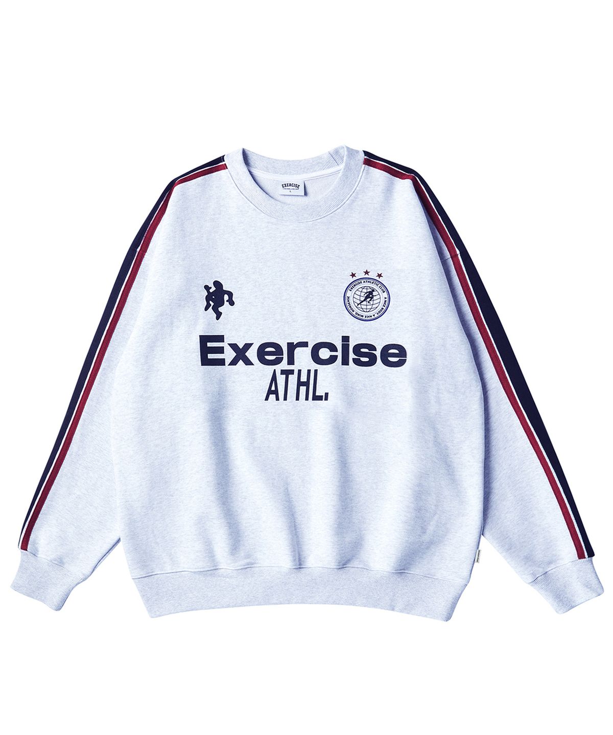 엑서사이즈(EXERCISE) E.X.R LOGO UNIFORM SWEATSHIRT_HEATHER GRAY