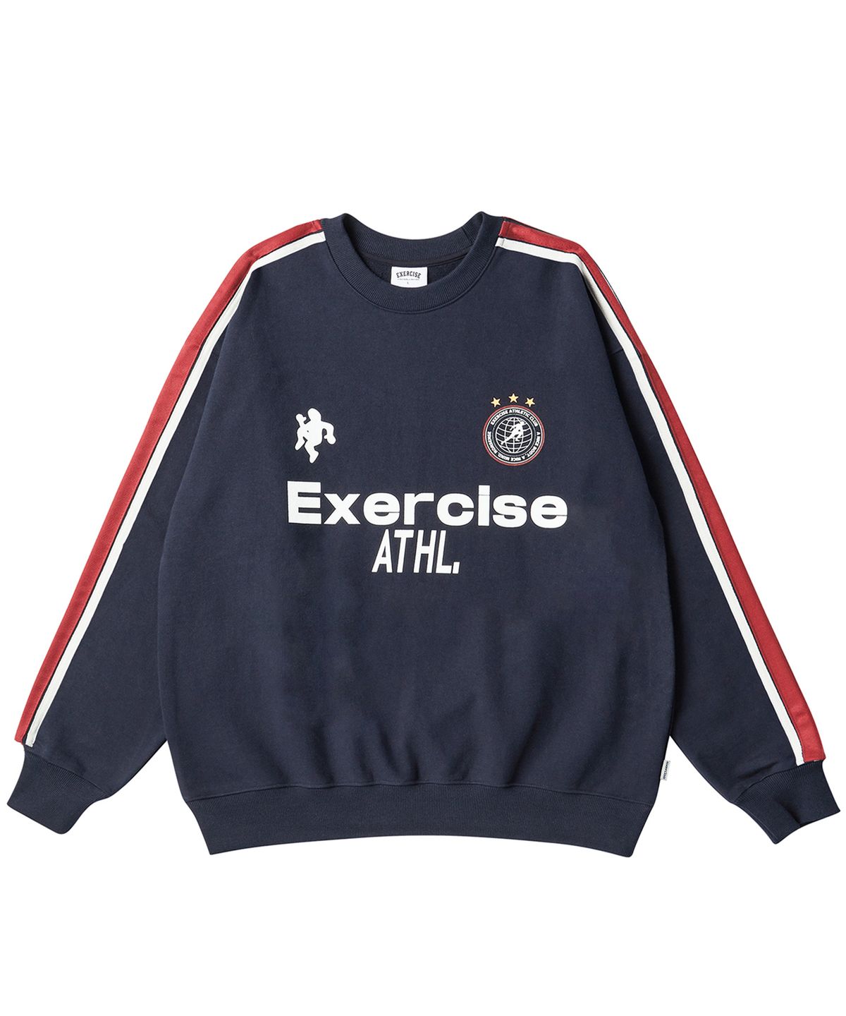 엑서사이즈(EXERCISE) E.X.R LOGO UNIFORM SWEATSHIRT_NAVY