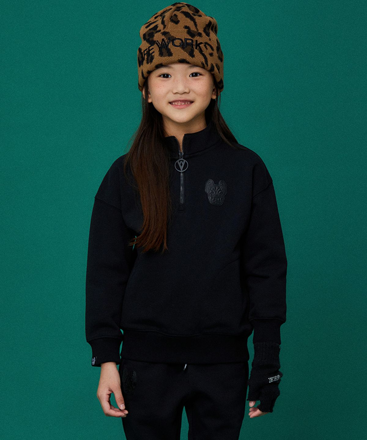 라이프워크 키즈(LIFEWORK KIDS) 키즈) 에센셜 반집업 맨투맨