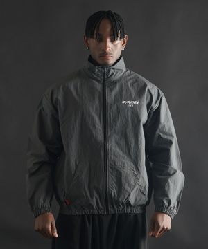 루즈핏  나일론  바람막이 윈드브레이커 집업 [차콜]