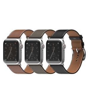 애플워치/갤럭시워치 전기종 천연소가죽 레더 밴드 스트랩