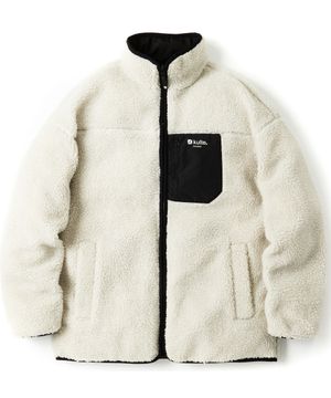 825 리버서블 쉘파 패딩 자켓 베이지