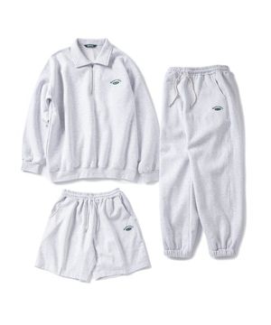 테니스 하프 집업 조거 세트 -라이트그레이