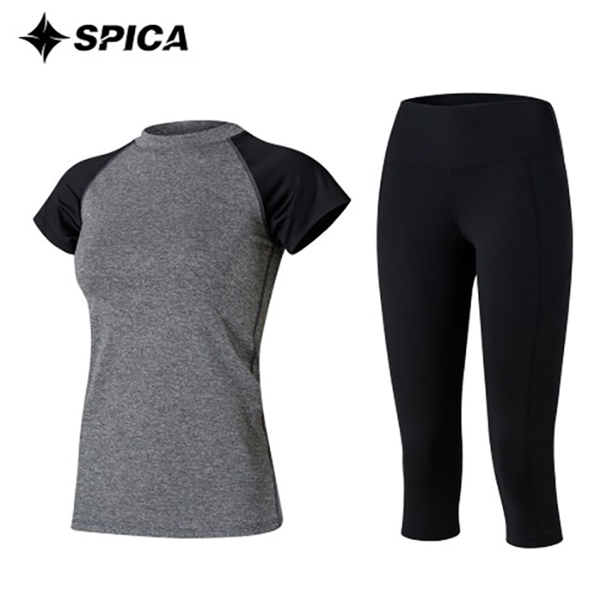스피카(SPICA) 요가복세트 티셔츠 칠부레깅스 SPA502703